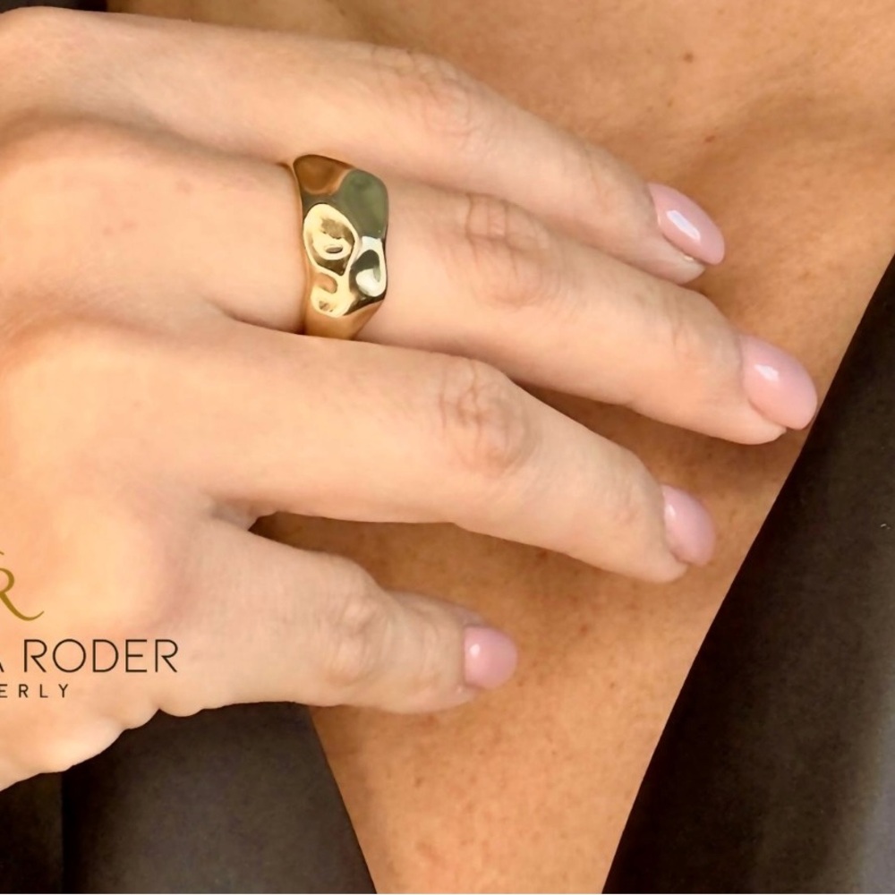 18K Gold Plated- Organic Ring